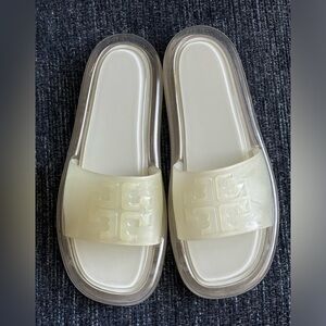 Size 8 Tory Burch Bubble Jelly Slides New Ivory